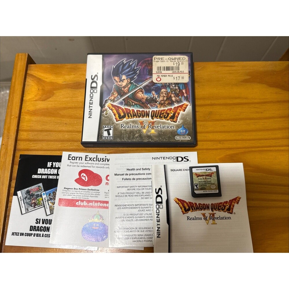Dragon Quest VI Realms of Revelation - Nintendo DS -CIB W. Inserts